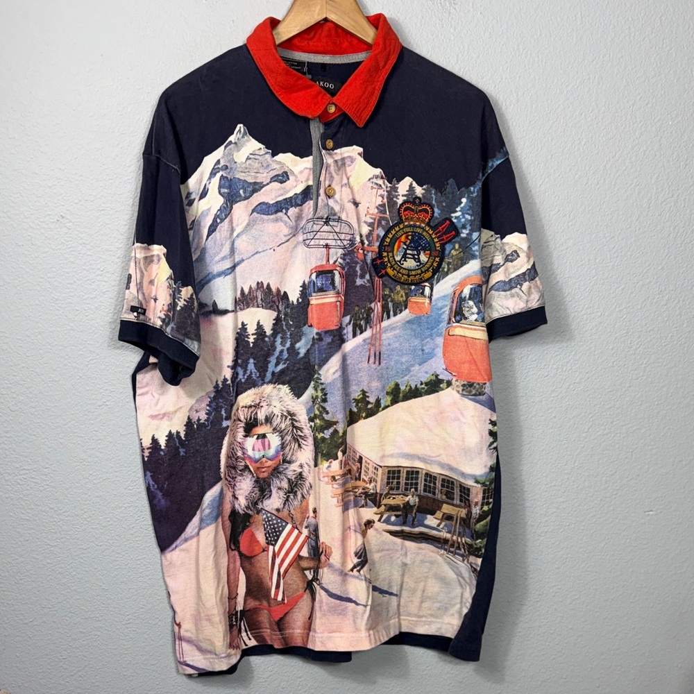 Akoo Men's Ski-Graphic Polo Shirt